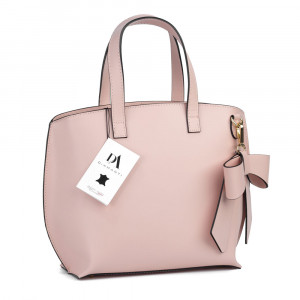 Geanta dama din piele naturala DiAmanti Fiorenza Oro Roz Deschis